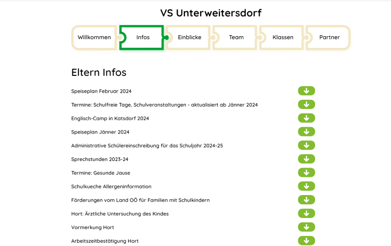 Einblick in die Website vs-unterweitersdorf.at - Elterninformationen